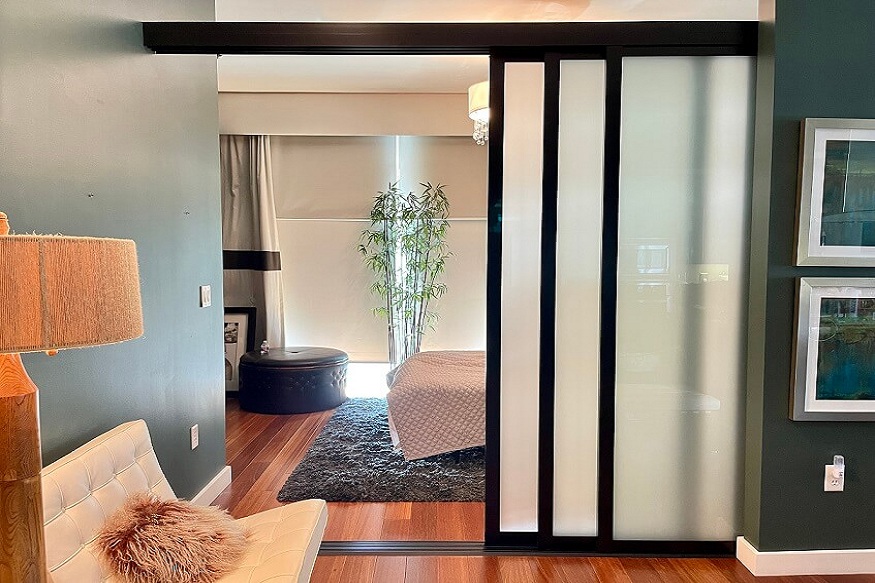 Glass Sliding Doors Room Divider - Exloc