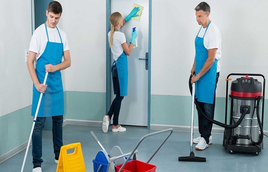 professional cleaning crew